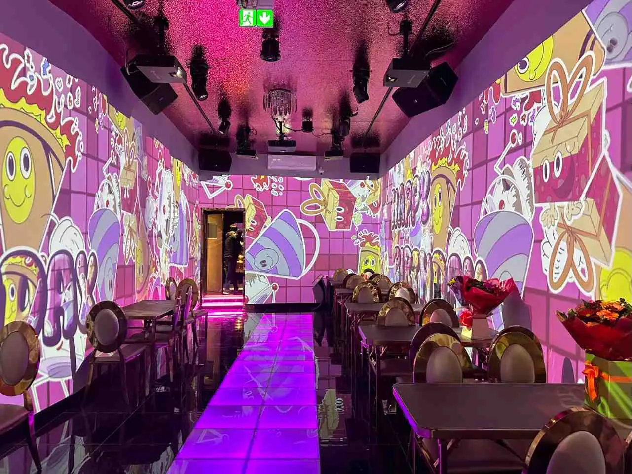 Function room for children's party setup at 7 Bar Cocktails and Asian Street Food in Southsea